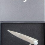 Deejo Tatoo: Earth matte finish blade with topography tattoo knife for sale