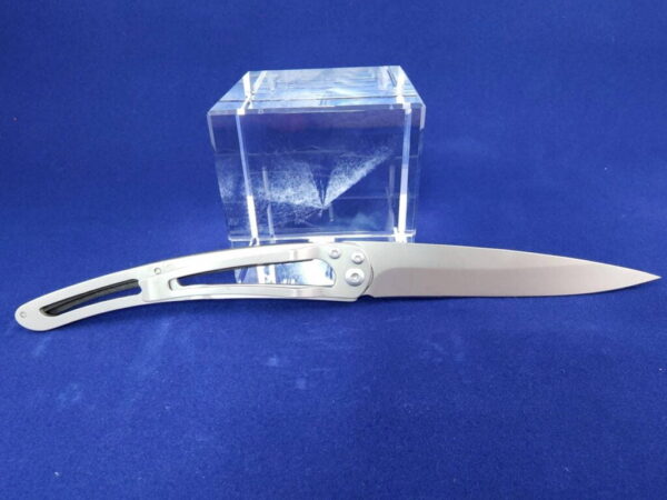 Deejo Tatoo: Earth matte finish blade with bicycle tattoo and black ABS handle