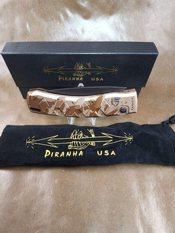 Piranha Bodyguard "Camo" Plain S30V Tactical Black Blade - Image 2