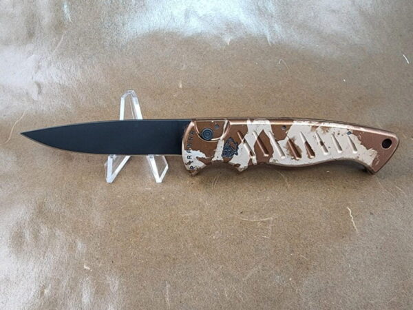 Piranha Pocket "Camo" Plain 154CM Tactical Black Blade
