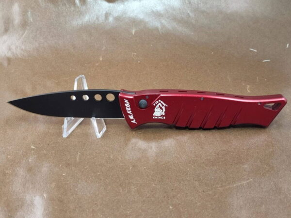 Piranha Amazon "Red" Plain 154CM Tactical Black Blade - Image 4