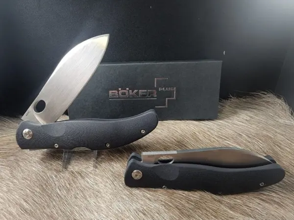 Böker Plus 01BO251 Black Yukon Straight 440C Folding Pocket Knife Model #: 01BO251
