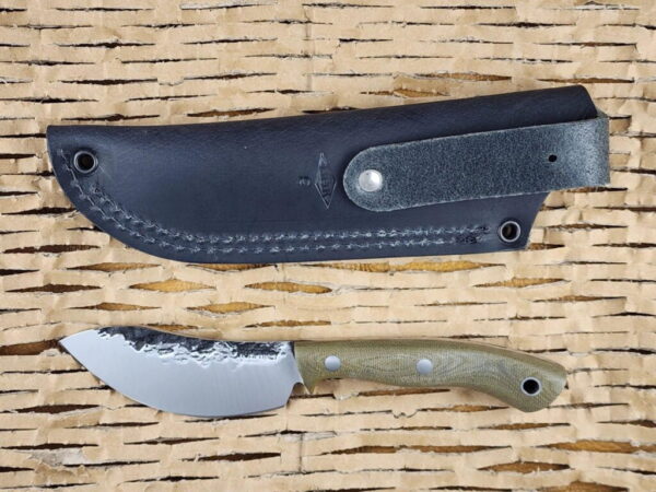 Lon Humphry Nessmuk Black Tail in Green Micarta with Forged 52100 Steel - Image 3