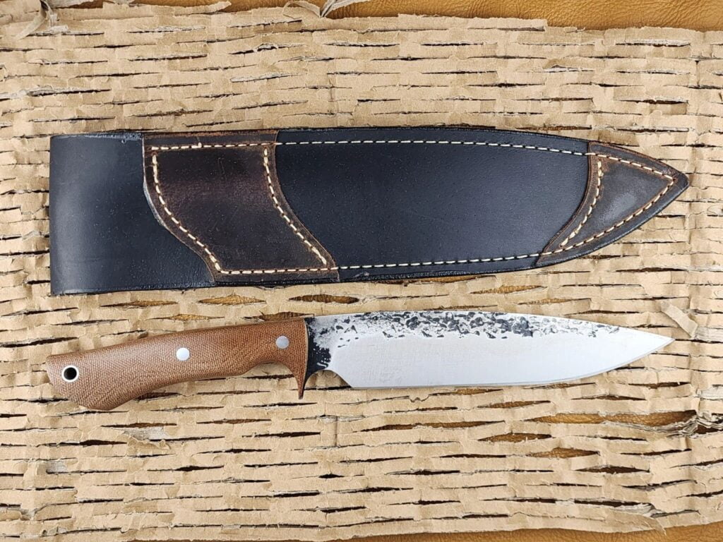 Lon Humphry Ranger in Brown Micarta with forged 52100 Steel – gallery image 3