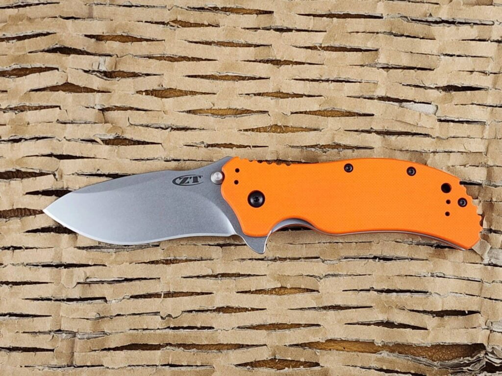 okazu。 ZT 0350 OR Ken Onion in Orange G10 with S30V blade SN. 0368 For