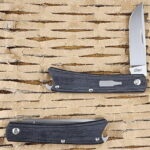Esnyx Beer Buster Jr. Slip Joint with Black Micarta Inlay in M390 knife for sale