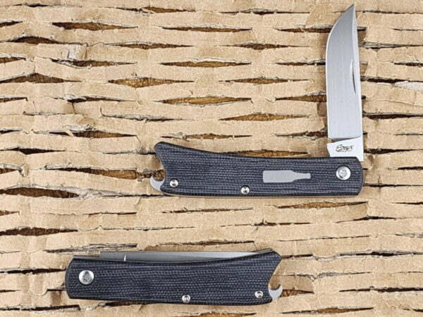 Esnyx Beer Buster Jr. Slip Joint with Black Micarta Inlay in M390 - Image 3