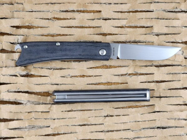 Esnyx Beer Buster Jr. Slip Joint with Black Micarta Inlay in M390