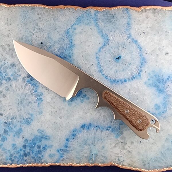 Pitbull Fixed Blade in D2 with Bottle opener and Kydex Sheath – gallery image 1