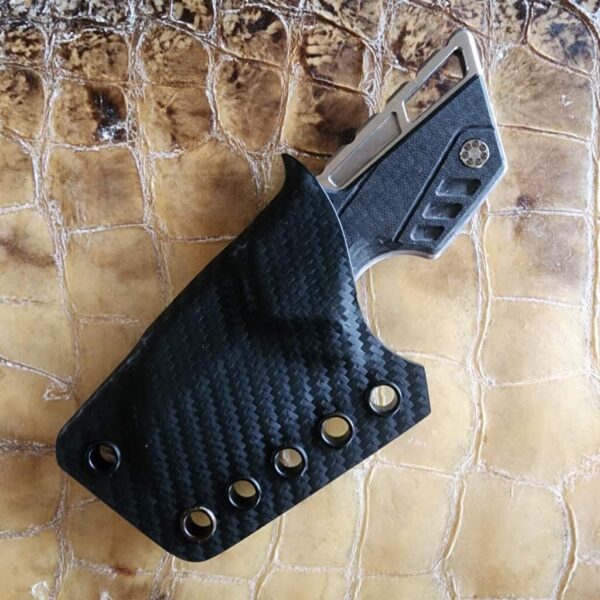 EOS Krab (carbon fiber scales, cpm154, custom armatus carry solutions kydex sheath ) - Image 4