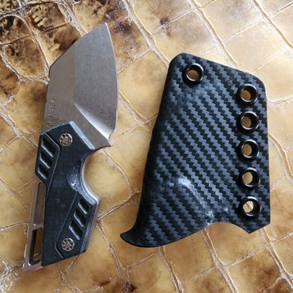 EOS Krab (carbon fiber scales, cpm154, custom armatus carry solutions kydex sheath )