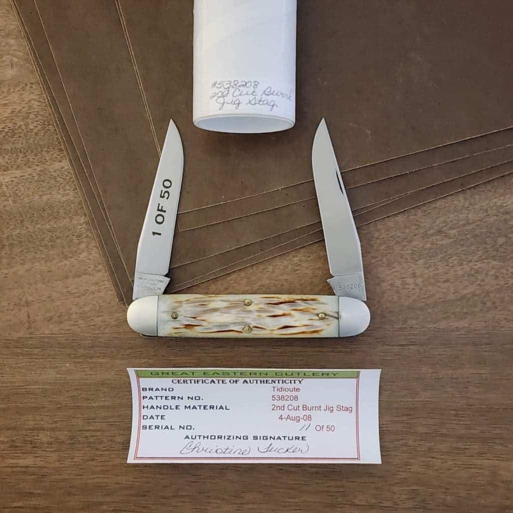 Great Eastern Cutlery #538208 2nd Cut Burnt Jigged Stag – gallery image 4