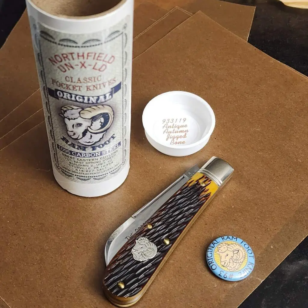Great Eastern Cutlery #933119 Antique Autumn Jigged Bone knife for sale