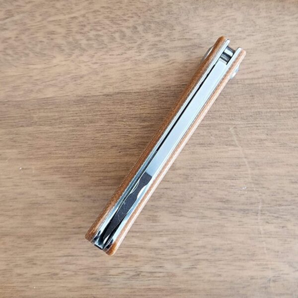 Kansept Back Lock in 154 CM and Brown Micarta by Nick Swan - Image 7