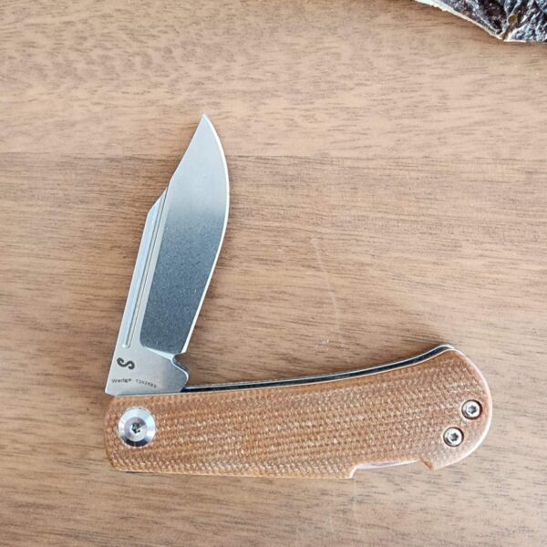Kansept Back Lock in 154 CM and Brown Micarta by Nick Swan - Image 3