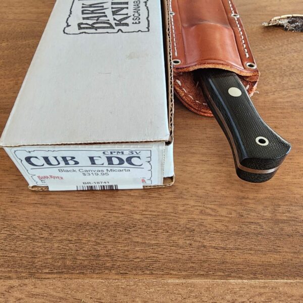 Bark River Black Canvas Micarta Cub EDC in CPM 3V 1st Production Run - Image 3