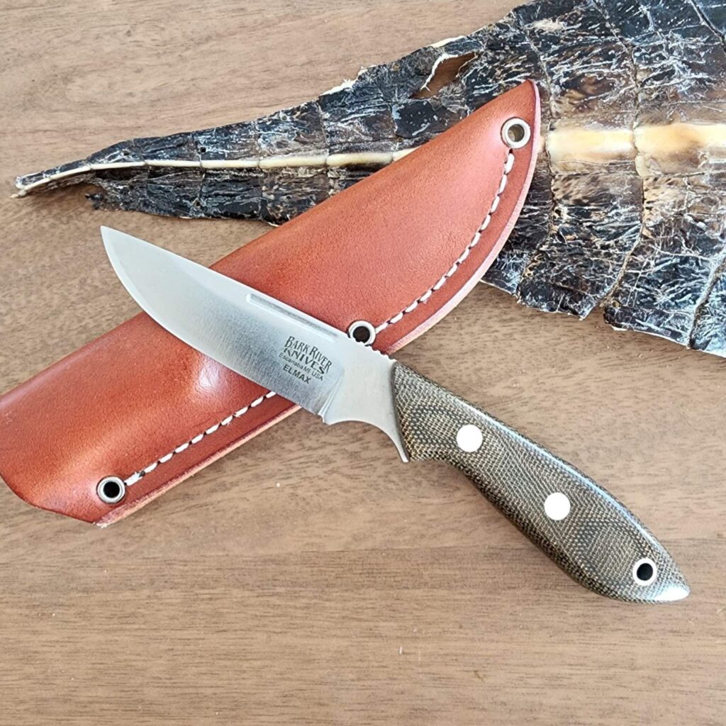 Bark River Green Canvas Micarta Adventurer in Elmax – gallery image 3