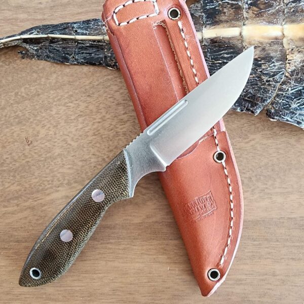 Bark River Green Canvas Micarta Adventurer in Elmax – gallery image 1