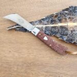 Great Eastern Cutlery #47P123 Natural Textured Micarta "S" USED knife for sale