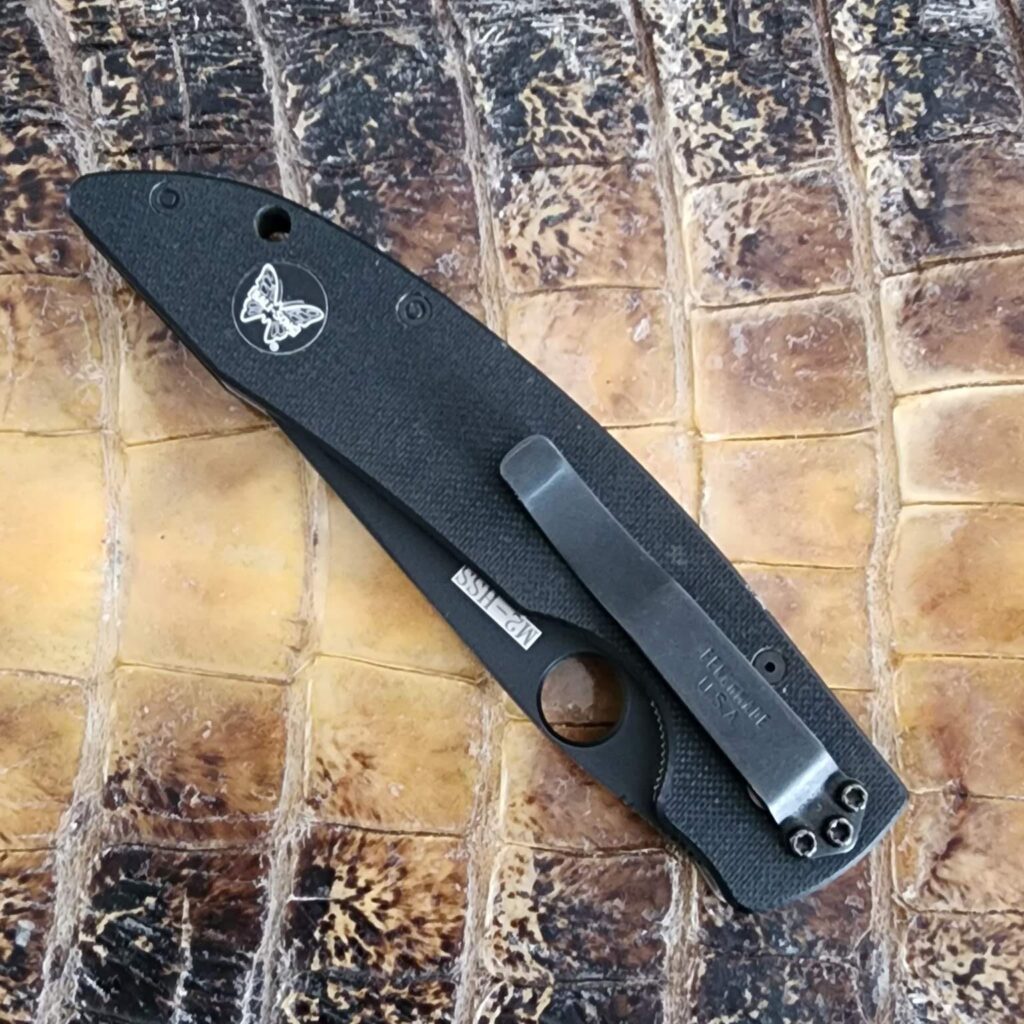 Benchmade Vintage Balisong M2-HSS 800 AFCK Knife in Black G10, M2 Blade Steel (very gently used) – gallery image 3