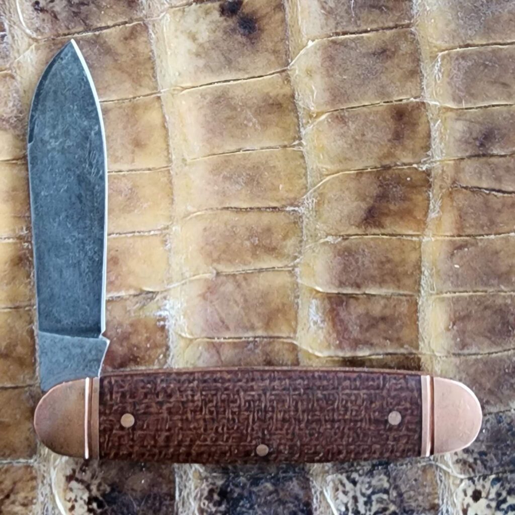 Boker Barlow Solingen SMKW Exclusive Copper Burlap Micarta O1 Tool Steel 111517 – gallery image 6