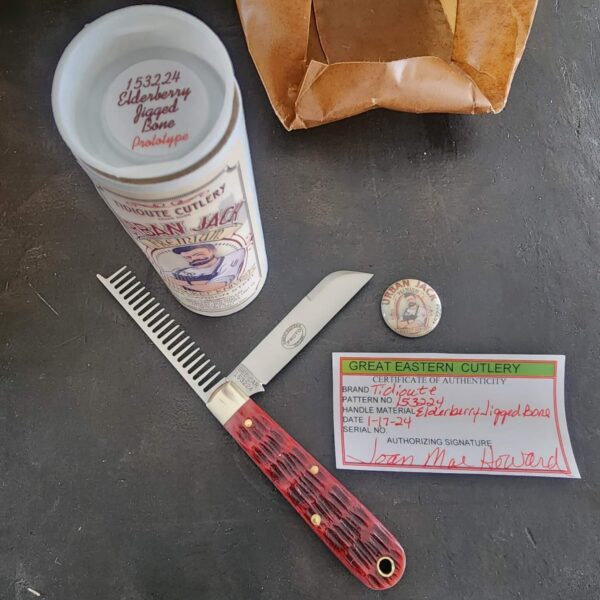 Great Eastern Cutlery #153224 Elderberry Jigged Bone Urban Jack PROTOTYPE – gallery image 1