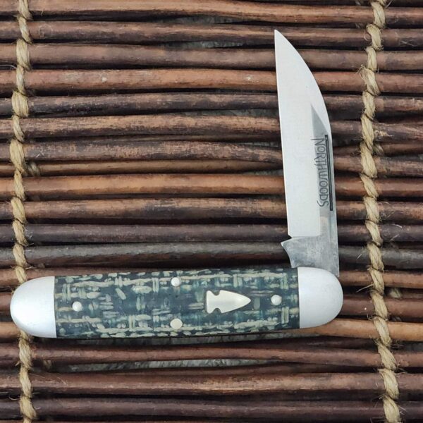 Northwoods by Great Eastern Cutlery Green Burlap Micarta Delta Jack NW10KC002 – gallery image 1