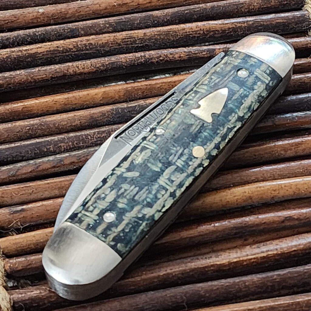 Northwoods by Great Eastern Cutlery Green Burlap Micarta Delta Jack NW10KC002 – gallery image 4