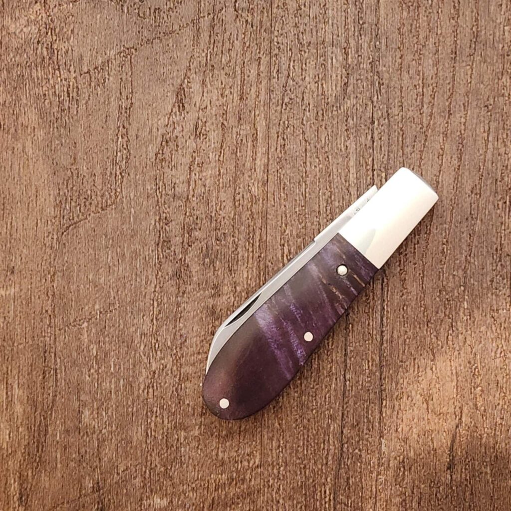 Daniels Family Knife Brands TSAK Exclusive Old Man Norman in Purple Maple Burl – gallery image 4