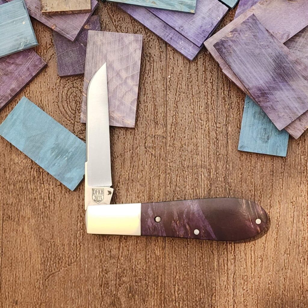 Daniels Family Knife Brands TSAK Exclusive Old Man Norman in Purple Maple Burl – gallery image 6