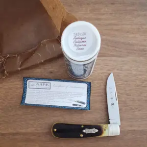 Great Eastern Cutlery SFO for AAPK #745120 Antique Autumn Natural Bone Barlow knife for sale