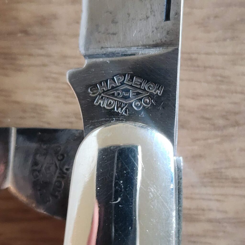 Shapleigh Hardware Diamond Edge Long Pull Jack in Brown Jigged Bone Vintage, USED – gallery image 2