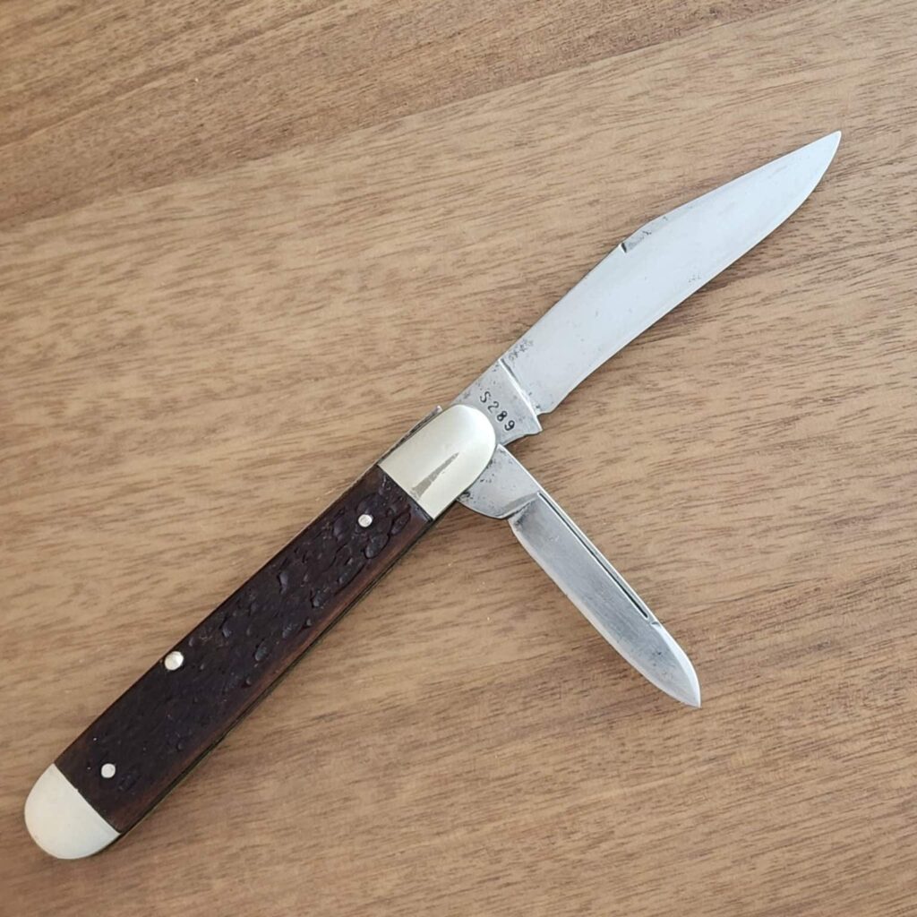 Shapleigh Hardware Diamond Edge Long Pull Jack in Brown Jigged Bone Vintage, USED – gallery image 3