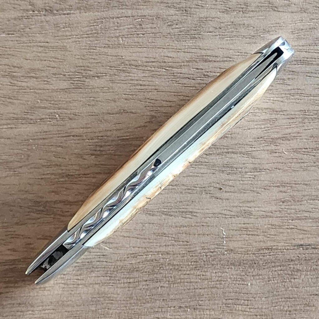 J. Watts Custom Slipjoint in Mastodon with hand crafted rivets and file work A25 – gallery image 3