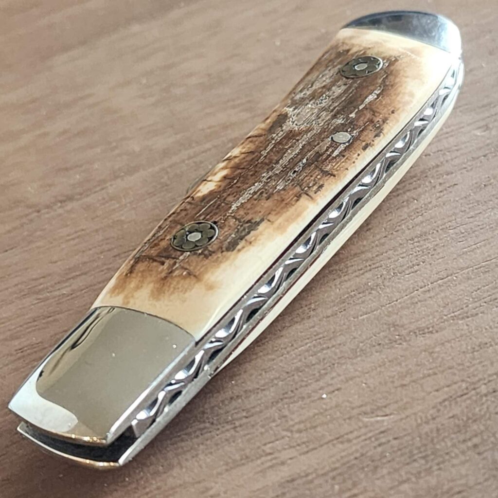 J. Watts Custom Slipjoint in Mastodon with hand crafted rivets and file work A25 – gallery image 4