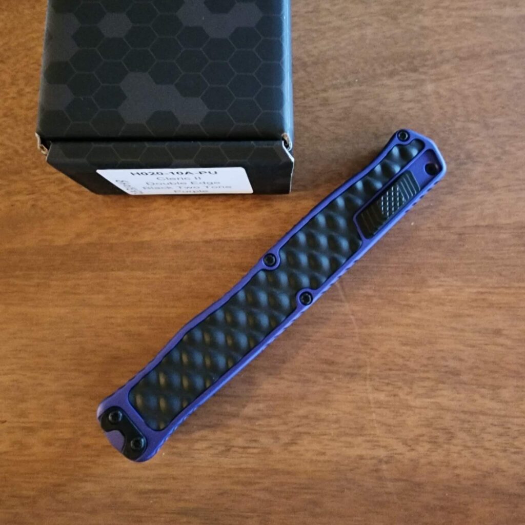 Heretic Knives Cleric II Double Edge Black Two Tone Purple H020-10A-PU – gallery image 5