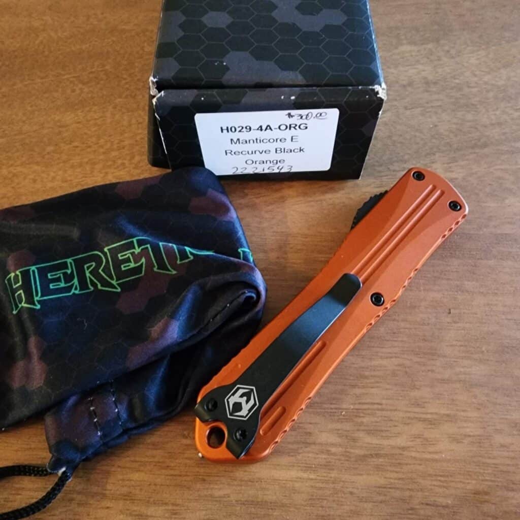 Heretic Knives Manticor E Recurve Black Orange H029-4A-ORG – gallery image 2