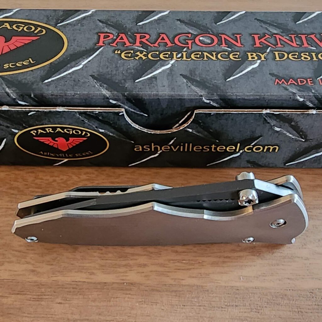 Paragon Knives USA "MOD" Master of Defense Frame Lock Aluminum Silver/Black Hornet – gallery image 2
