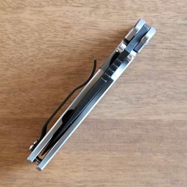 Paragon Knives USA "MOD" Master of Defense Frame Lock Aluminum Silver/Black Point Man - Image 3