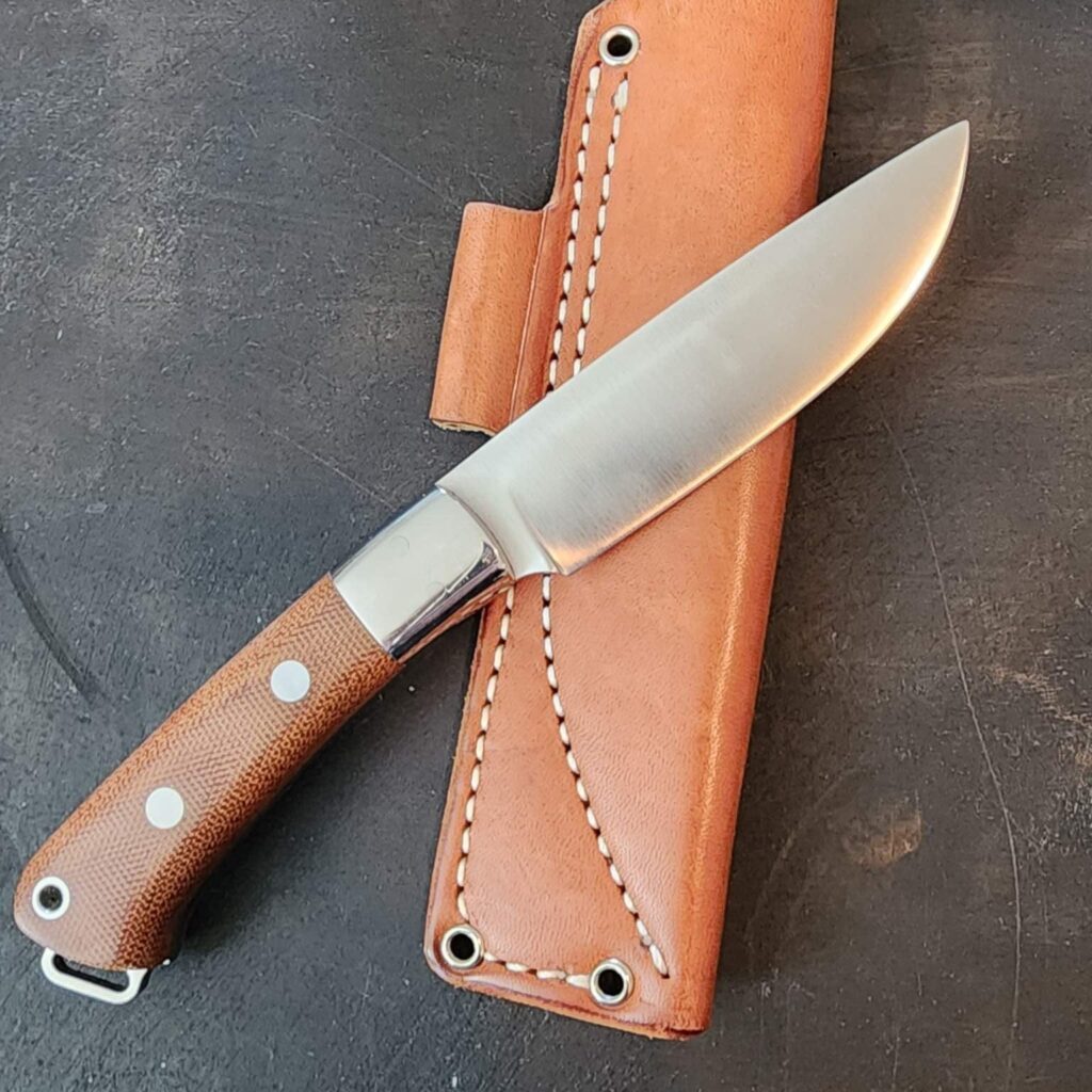 Bark River CPM D2 Brown Canvas Micarta Gently Used – gallery image 3