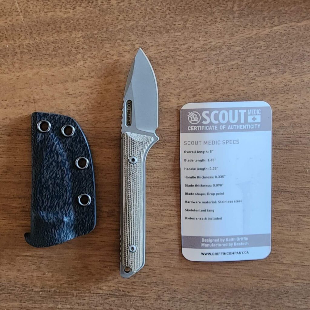 Griffin Company Scout Medic 5" OAL w/ Kydex Sheath – gallery image 4