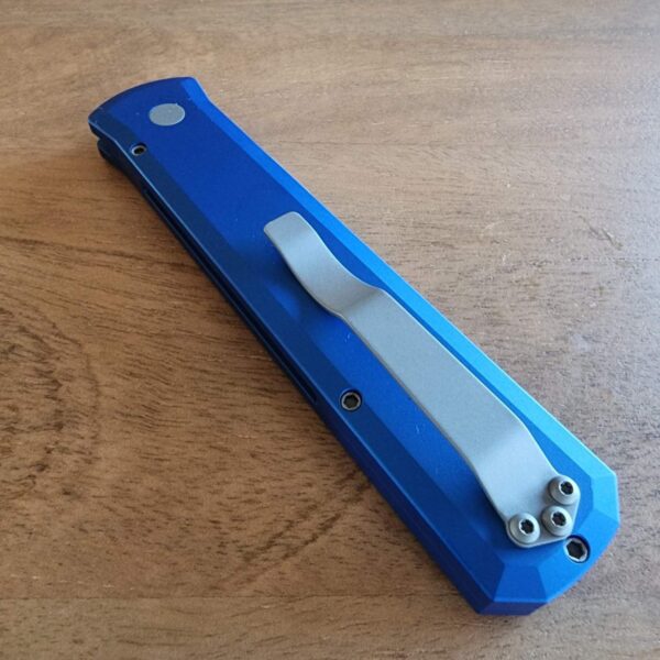 PROTECH 920-BLUE GODFATHER SOLID BLUE HANDLE BLASTED BLADE PLAIN EDGE - Image 3
