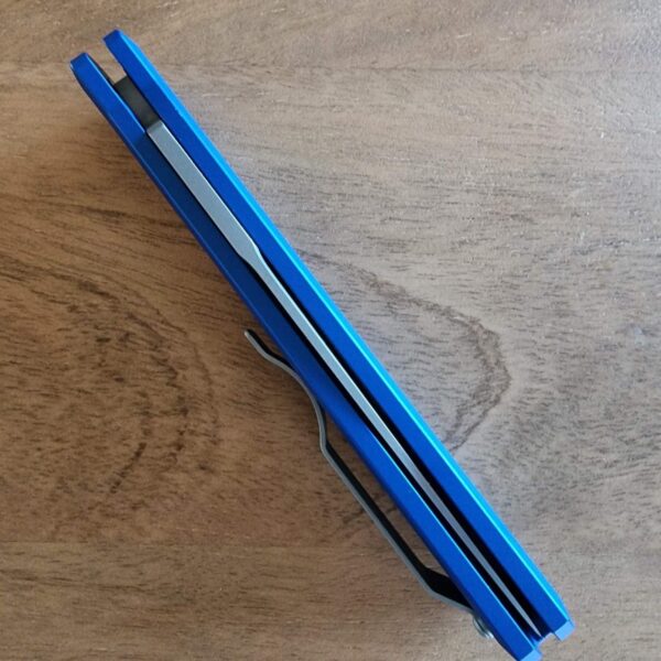 PROTECH 920-BLUE GODFATHER SOLID BLUE HANDLE BLASTED BLADE PLAIN EDGE - Image 4