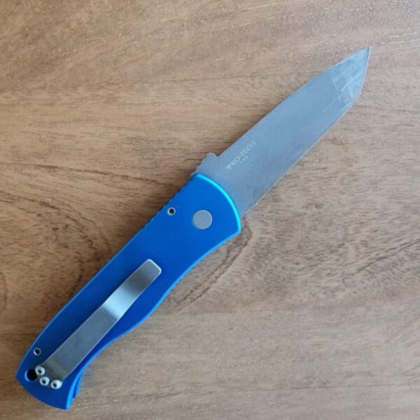 PROTECH E7T01-BLUE EMERSON CQC7 TANTO BLUE HANDLE BLASTED BLADE PLAIN