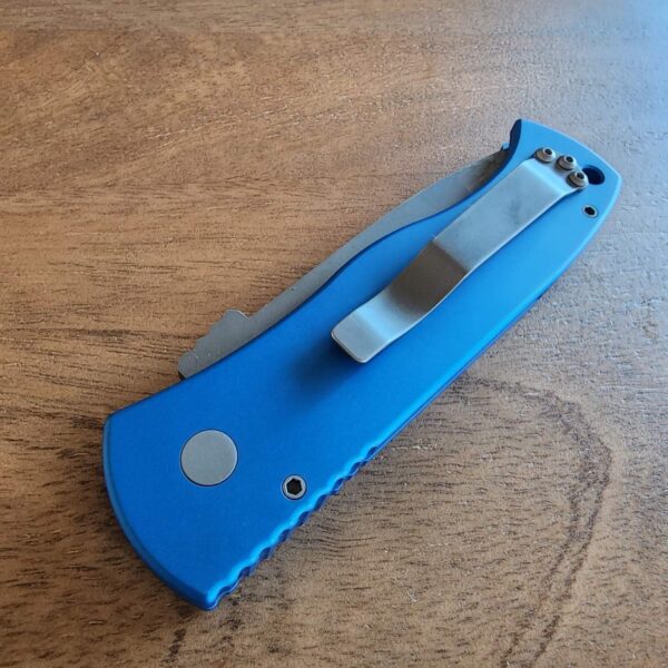 PROTECH E7T01-BLUE EMERSON CQC7 TANTO BLUE HANDLE BLASTED BLADE PLAIN - Image 3