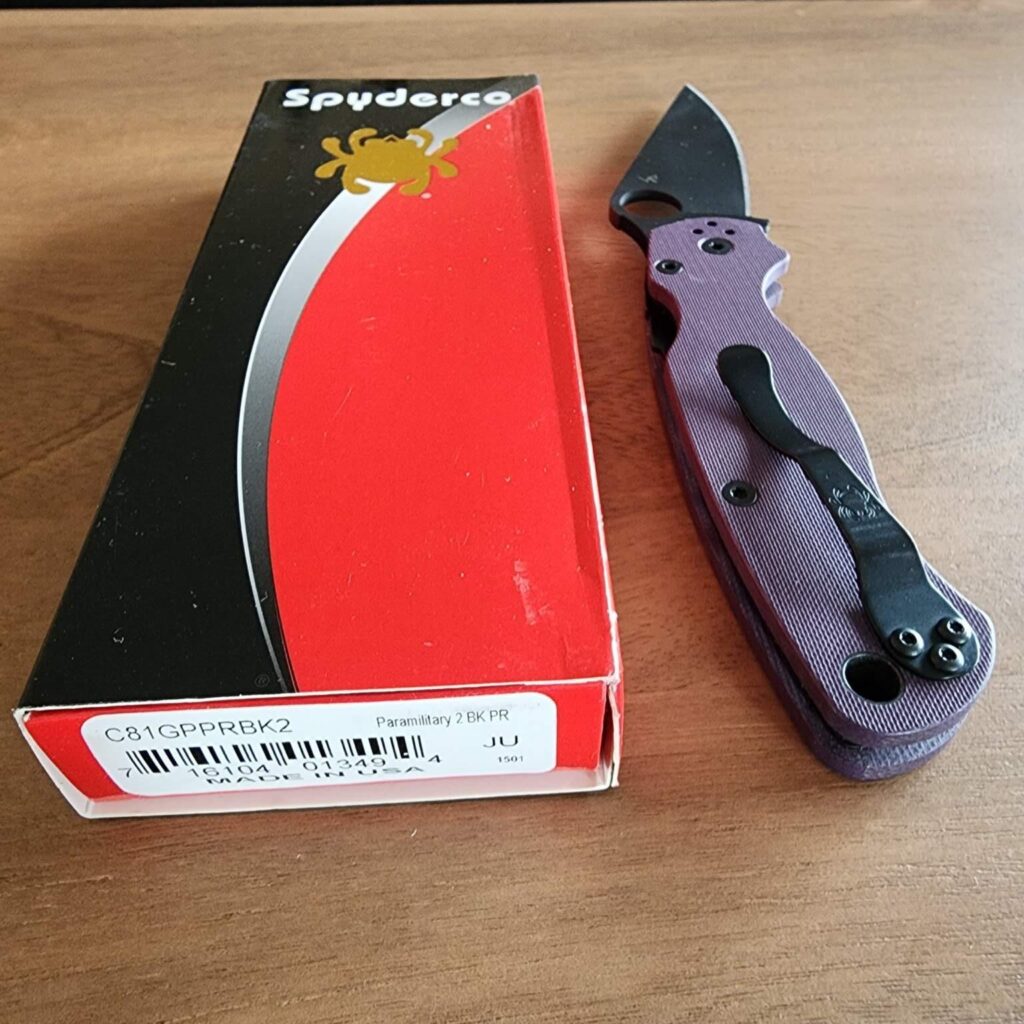 SPYDERCO C81GPPRBK2 PARAMILITARY 2 BK PR JU – gallery image 4