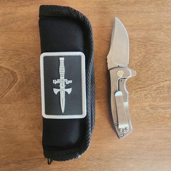 LES GEORGE ESV FLIPPER STONEWASHED HANDLE AND BLADE LES-005 – gallery image 1