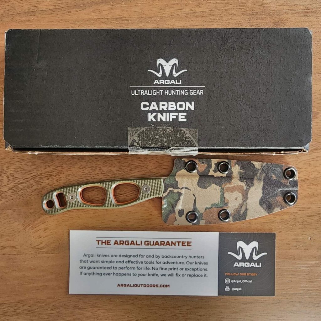 ARGALI ULTRALIGHT HUNTING GEAR CARBON KNIFE USA – gallery image 5