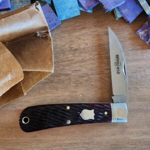Great Eastern Cutlery #470124 Black Plumb Jigged Bone knife for sale