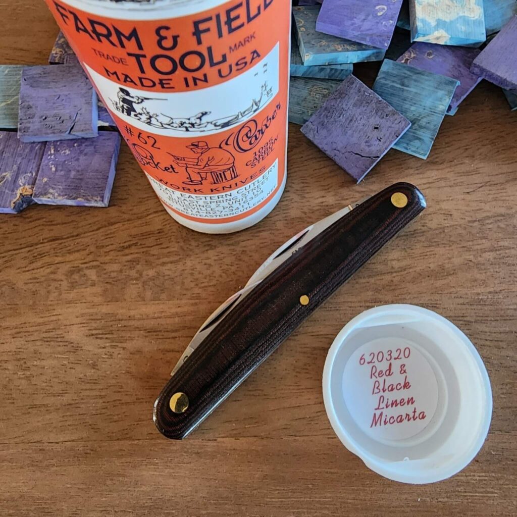Great Eastern Cutlery #620320 Red & Black Linen Micarta – gallery image 2